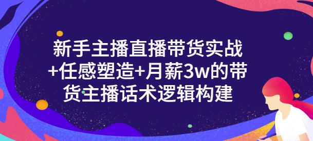 新手主播直播带货实战+信任感塑造+月薪3w的带货主播话术逻辑构建赚米吧-网创项目资源站-副业项目-创业项目-搞钱项目赚米吧