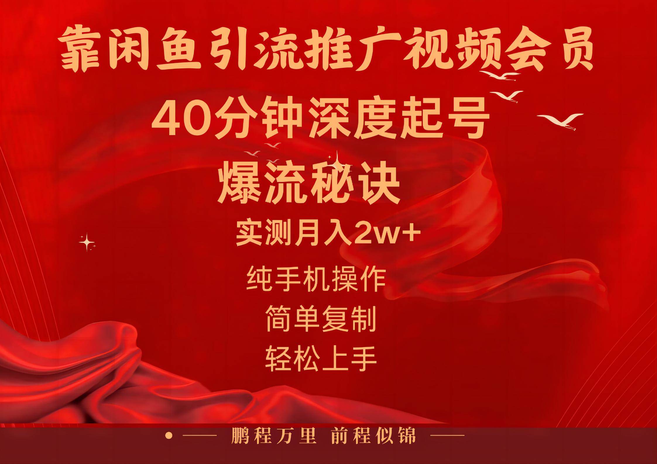 闲鱼暴力引流推广视频会员，能做到日入2W+，操作简单赚米吧-网创项目资源站-副业项目-创业项目-搞钱项目赚米吧