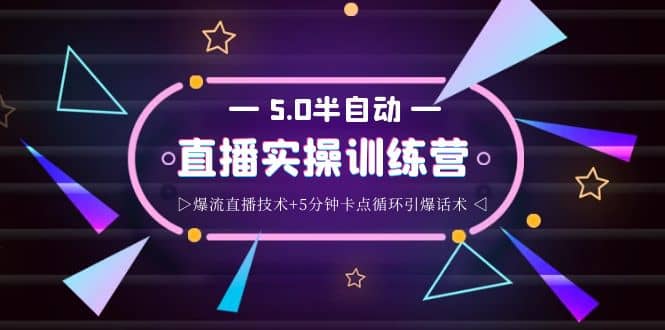 蚂蚁·5.0半自动直播2345打法，半自动爆流直播技术+5分钟卡点循环引爆话术赚米吧-网创项目资源站-副业项目-创业项目-搞钱项目赚米吧