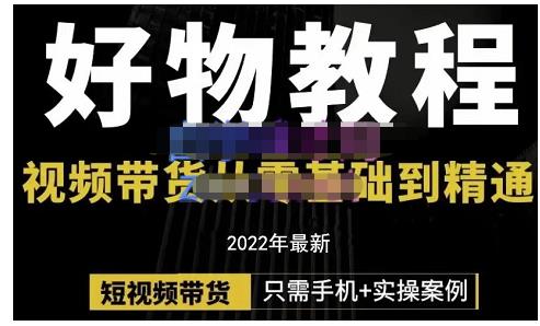 锅锅老师好物分享课程：短视频带货从零基础到精通，只需手机+实操赚米吧-网创项目资源站-副业项目-创业项目-搞钱项目赚米吧