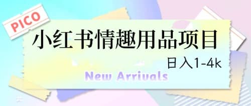 最新小红书情趣用品项目，日入1-4k赚米吧-网创项目资源站-副业项目-创业项目-搞钱项目赚米吧