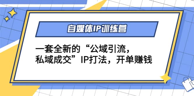 自媒体IP训练营(12+13期)一套全新的“公域引流，私域成交”IP打法赚米吧-网创项目资源站-副业项目-创业项目-搞钱项目赚米吧