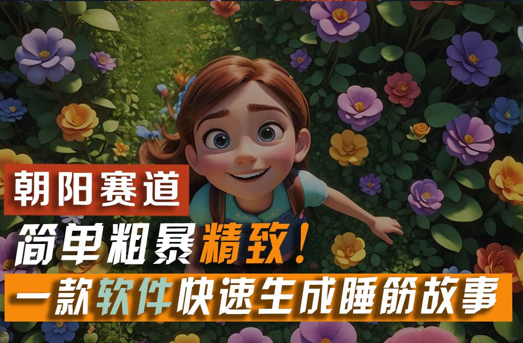 利用一款软件5分钟一条爆款睡前故事，简单粗暴精致！小白月入2w+赚米吧-网创项目资源站-副业项目-创业项目-搞钱项目赚米吧