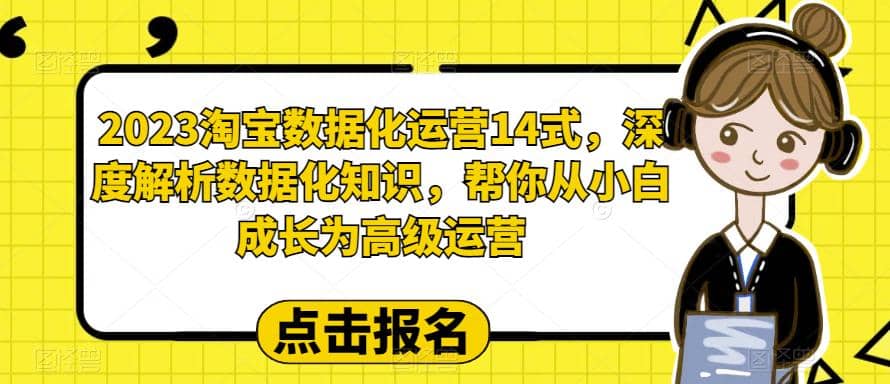 2023淘宝数据化-运营 14式，深度解析数据化知识，帮你从小白成长为高级运营赚米吧-网创项目资源站-副业项目-创业项目-搞钱项目赚米吧