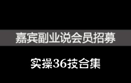 嘉宾副业说实操36技合集，价值1380元赚米吧-网创项目资源站-副业项目-创业项目-搞钱项目赚米吧