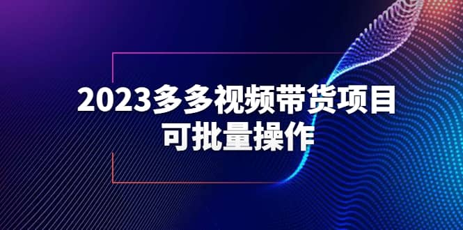 2023多多视频带货项目，可批量操作【保姆级教学】赚米吧-网创项目资源站-副业项目-创业项目-搞钱项目赚米吧