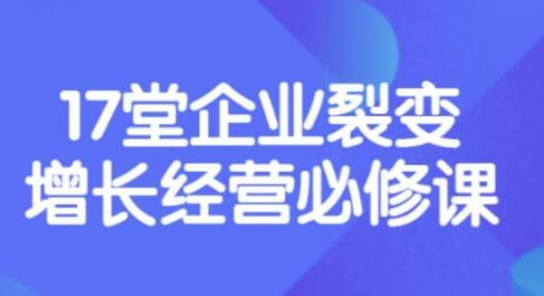 《盈利增长17堂必修课》企业裂变增长的经营智慧，带你了解增长的本质赚米吧-网创项目资源站-副业项目-创业项目-搞钱项目赚米吧