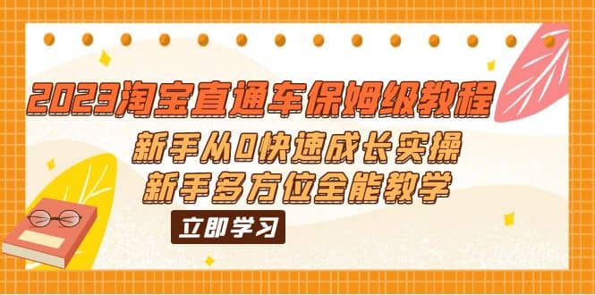 2023淘宝直通车保姆级教程：新手从0快速成长实操，新手多方位全能教学赚米吧-网创项目资源站-副业项目-创业项目-搞钱项目赚米吧