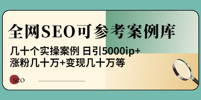 《全网SEO可参考案例库》几十个实操案例赚米吧-网创项目资源站-副业项目-创业项目-搞钱项目赚米吧