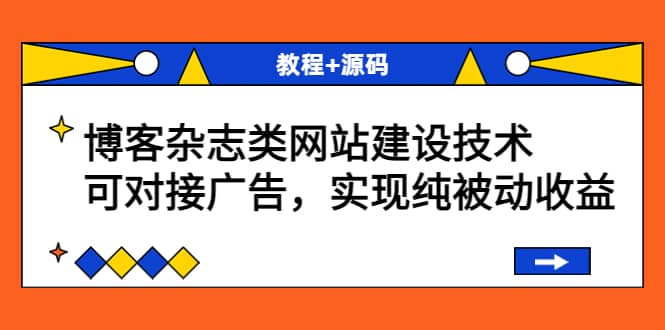 博客杂志类网站建设技术，可对接广告，实现纯被动收益（教程+源码）赚米吧-网创项目资源站-副业项目-创业项目-搞钱项目赚米吧