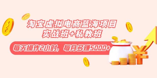 淘宝虚拟电商蓝海项目实战班+私教班赚米吧-网创项目资源站-副业项目-创业项目-搞钱项目赚米吧