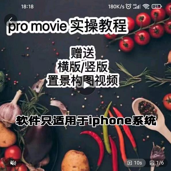 漆十二美食摄影，25​节promovie实操高手课节赚米吧-网创项目资源站-副业项目-创业项目-搞钱项目赚米吧