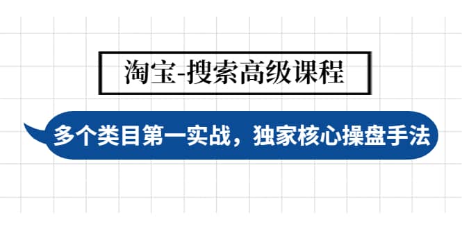 淘宝-搜索高级课程：多个类目第一实战，独家核心操盘手法赚米吧-网创项目资源站-副业项目-创业项目-搞钱项目赚米吧