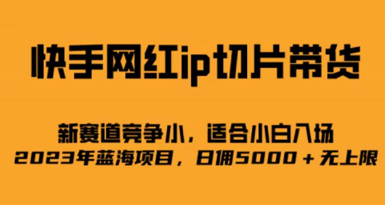 快手网红ip切片新赛道，竞争小事，适合小白 2023蓝海项目赚米吧-网创项目资源站-副业项目-创业项目-搞钱项目赚米吧