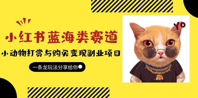 小红书蓝海类赛道：小动物打赏与购买变现副业项目，一条龙玩法分享给你赚米吧-网创项目资源站-副业项目-创业项目-搞钱项目赚米吧