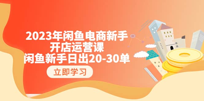 2023年闲鱼电商新手开店运营课：闲鱼新手日出20-30单（18节-实战干货）赚米吧-网创项目资源站-副业项目-创业项目-搞钱项目赚米吧