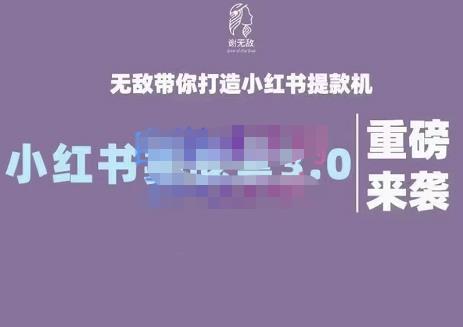 谢无敌·小红书实战营3.0，无敌带你打造小红书提款机 价值7999元赚米吧-网创项目资源站-副业项目-创业项目-搞钱项目赚米吧