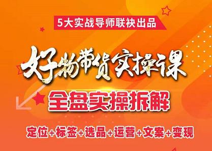 抖音好物带货实操课，全盘拆解抖音好物带货号全套流程打法赚米吧-网创项目资源站-副业项目-创业项目-搞钱项目赚米吧