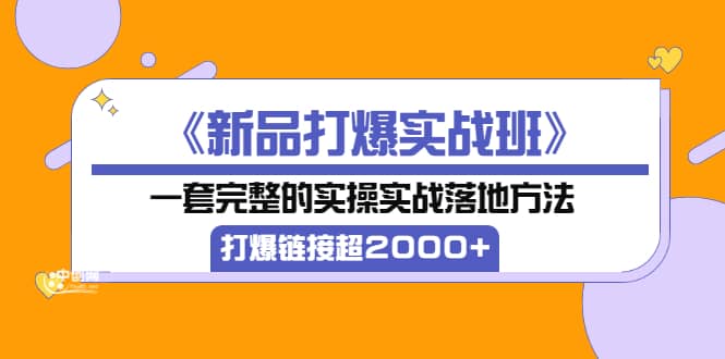 《新品打爆实战班》一套完整的实操实战落地方法，打爆链接超2000+（38节课)赚米吧-网创项目资源站-副业项目-创业项目-搞钱项目赚米吧