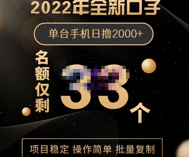 2022年全新口子，手机批量搬砖玩法，一部手机日撸2000+赚米吧-网创项目资源站-副业项目-创业项目-搞钱项目赚米吧