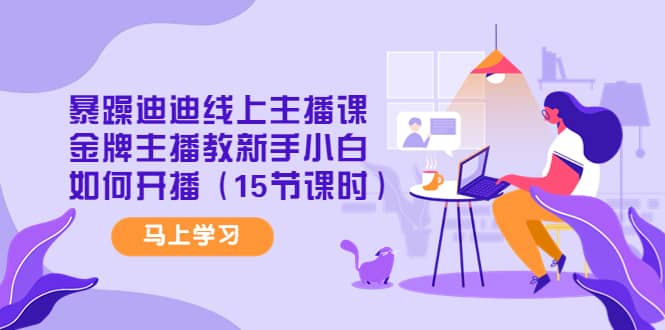 暴躁迪迪线上主播课，金牌主播教新手小白如何开播（15节课时）赚米吧-网创项目资源站-副业项目-创业项目-搞钱项目赚米吧