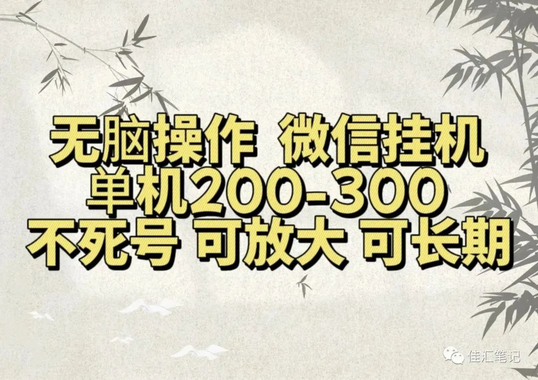 无脑操作微信视频号挂机单机200-300一天，不死号，可放大，工作室实测赚米吧-网创项目资源站-副业项目-创业项目-搞钱项目赚米吧