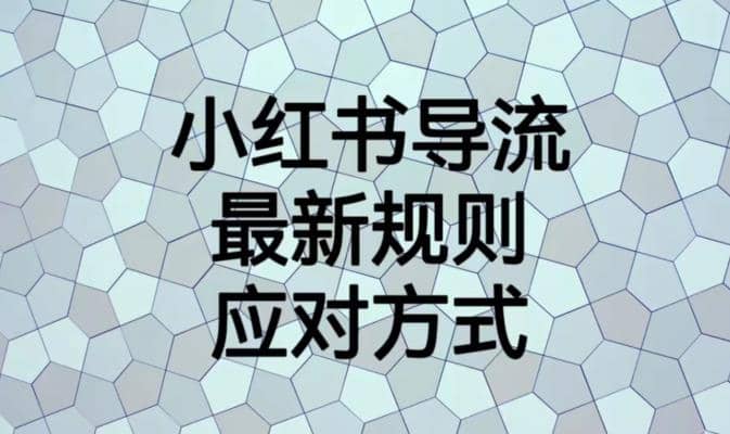 小红书导流最新规则应对方式【揭秘】赚米吧-网创项目资源站-副业项目-创业项目-搞钱项目赚米吧