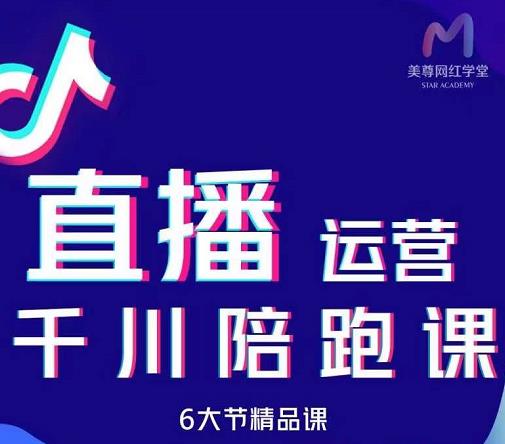 美尊-抖音直播运营千川系统课：直播​运营规划、起号、主播培养、千川投放等赚米吧-网创项目资源站-副业项目-创业项目-搞钱项目赚米吧