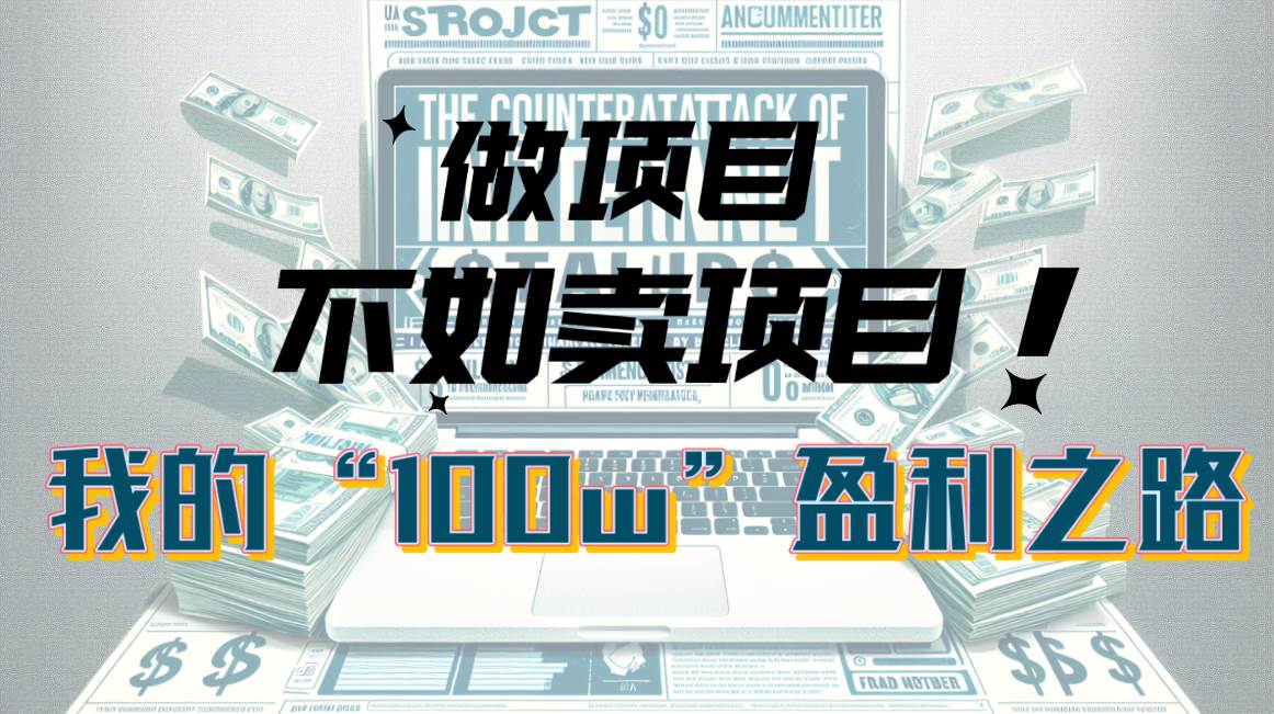 为什么做项目不如卖项目？我的100W+盈利之路赚米吧-网创项目资源站-副业项目-创业项目-搞钱项目赚米吧