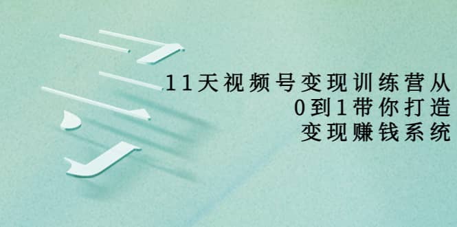 好望角·11天视频号变现训练营，从0到1打造变现赚钱系统（价值398）赚米吧-网创项目资源站-副业项目-创业项目-搞钱项目赚米吧