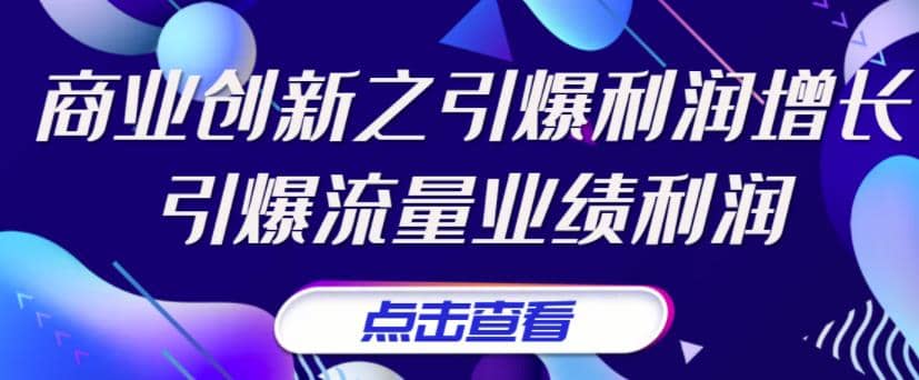 《商业创新之引爆利润增长》引爆流量业绩利润赚米吧-网创项目资源站-副业项目-创业项目-搞钱项目赚米吧