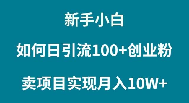 新手小白如何通过卖项目实现月入10W+赚米吧-网创项目资源站-副业项目-创业项目-搞钱项目赚米吧