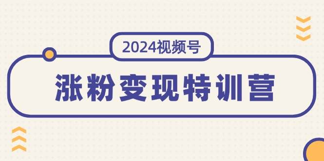 2024视频号-涨粉变现特训营：一站式打造稳定视频号涨粉变现模式（10节）赚米吧-网创项目资源站-副业项目-创业项目-搞钱项目赚米吧