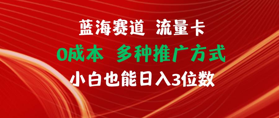 蓝海赛道 流量卡 0成本 小白也能日入三位数赚米吧-网创项目资源站-副业项目-创业项目-搞钱项目赚米吧