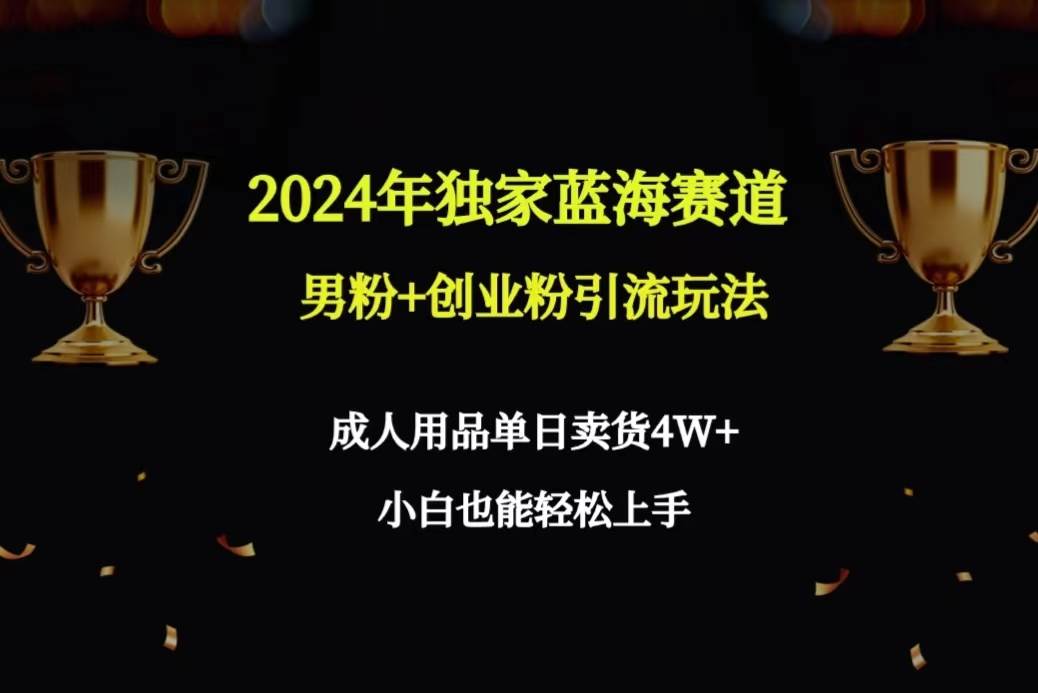 2024年独家蓝海赛道男粉+创业粉引流玩法，成人用品单日卖货4W+保姆教程赚米吧-网创项目资源站-副业项目-创业项目-搞钱项目赚米吧