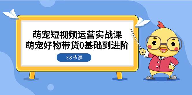 萌宠·短视频运营实战课：萌宠好物带货0基础到进阶（38节课）赚米吧-网创项目资源站-副业项目-创业项目-搞钱项目赚米吧
