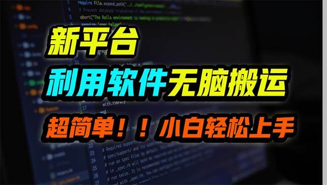 新平台用软件无脑搬运，月赚10000+，小白也能轻松上手赚米吧-网创项目资源站-副业项目-创业项目-搞钱项目赚米吧