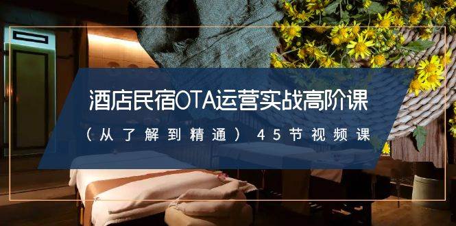 酒店民宿-OTA运营实战高阶课（从了解到精通）45节视频课赚米吧-网创项目资源站-副业项目-创业项目-搞钱项目赚米吧