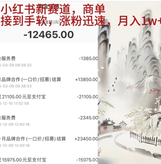 小红书新赛道，商单接到手软，涨粉迅速，一个月1w+赚米吧-网创项目资源站-副业项目-创业项目-搞钱项目赚米吧