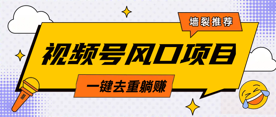 视频号风口蓝海项目，中老年人的流量密码，简单无脑，一键去重，轻松月入过万赚米吧-网创项目资源站-副业项目-创业项目-搞钱项目赚米吧