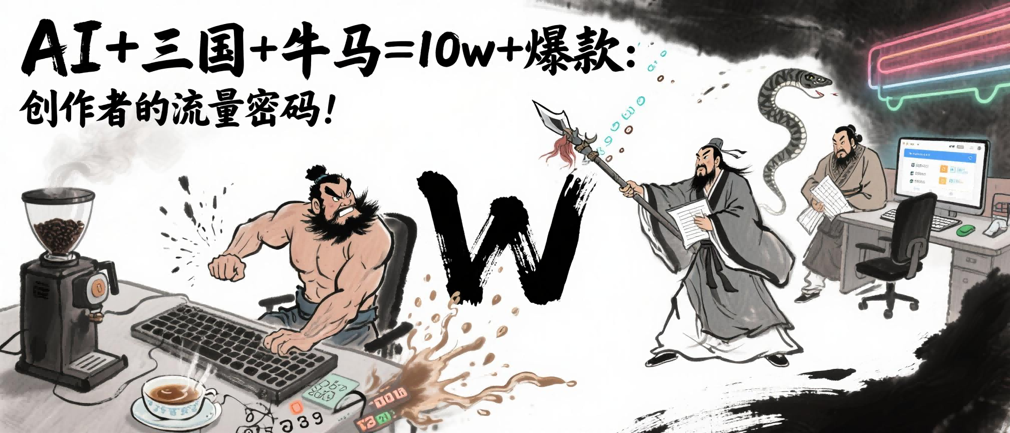 AI+三国+牛马=10w+爆款：创作者的流量密码！赚米吧-网创项目资源站-副业项目-创业项目-搞钱项目赚米吧